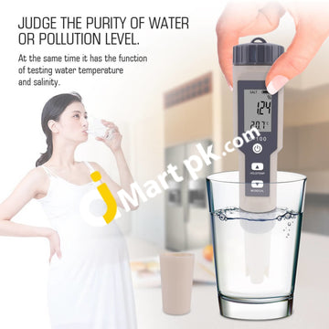 Multifunction S-100 4 In 1 Digital Water Quality Tester Tds / Ec Salinity Temperature Testing Meter